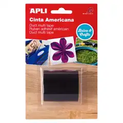 Material CINTA ADHESIVA AMERICANA NEGRO 2,5MX50MM APLI REF. 15209