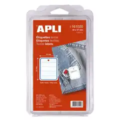 Material CAJA ETIQUETAS ET.TEXTIL 30X37MM 1000U. APLI REF. 161020