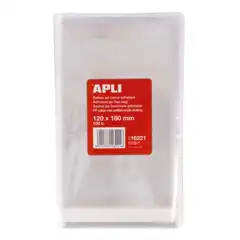 BLISTER 100 BOLSAS PP CIERRE ADHESIV 120X180MM APLI REF. 16221