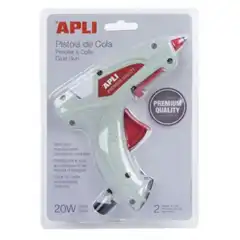 Material PISTOLA DE COLA APLI 20W PREMIUM + 2 BARRAS (16668)