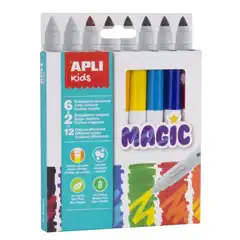Material CAJA ROTULADORES MAGIC 8U APLI REF. 16808