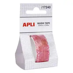 Material ROLLO WASHI TAPE 20MMX200 PETALOS INDIVID.1U APLI REF. 17240