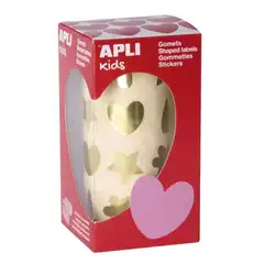Material ROLLO GOMETS CORAZ/FLOR/LAGR/ESTRELLAS ORO APLI REF. 17614