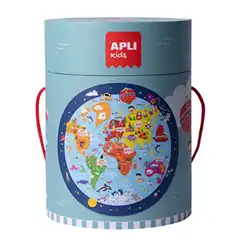 PUZZLE CIRCULAR MAPAMUNDI 48 PIEZAS APLI 18201
