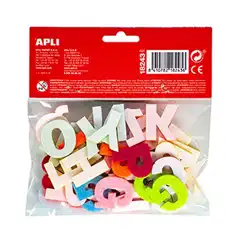 Material BLISTER FORMAS FIELTRO LETRAS 52 APLI REF. 18243