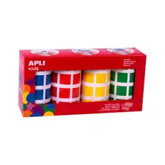 GOMETS APLI 4 ROLLOS CUADR 20MM AZ/RO/AM/VE 7080UDS 18326