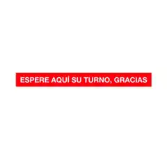 Material ETIQUETA SEÃALIZADORA CINTA ADHESIVA ESPERE SU TURNO GRACIAS 100X10 APLI 18596