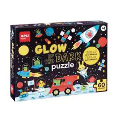 Material PUZZLE GLOW IN THE DARK ESPACIO 60 PIEZAS APLI 18813
