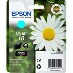 EPSON Nº18 (C13T18024012) TINTA ORIGINAL CYAN 21578