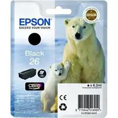 EPSON 26 (C13T26014012) TINTA ORIGINAL NEGRO 21624