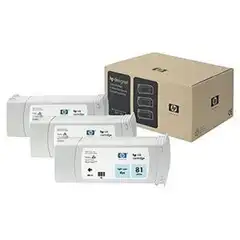 HP 81 PACK 3 (C5070A) TINTA ORIGINAL CYAN 21978