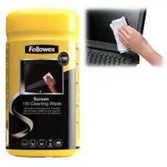 Material DISPENSADOR 100 TOALLITAS FELLOWES PREHUMEDECIDAS LIMPIADORAS PANTALLA (9970330)