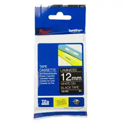 BROTHER CINTA LAMINADA NEGRO/BLANCO 12MM