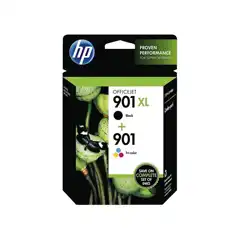 HP PACK 2 CARTUCHOS DE TINTA NEGRO DE ALTO RENDIMIENTO 901XL Y TRICOLOR 901 HP901 SD519AE 26379