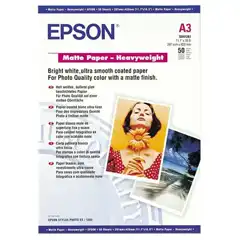 EPSON PAPEL MATE DE ALTO GRANAJE, A3, 50 HOJAS DE 167 GRAMOS
