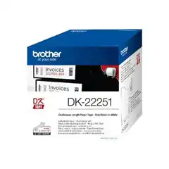 BROTHER CINTA CONTINUA DE PAPEL TÉRMICO CON IMPRESIÓN A NEGRO Y ROJO (BLANCA). ANCHURA: 62 MM. LARGU