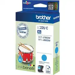 BROTHER LC22UCBP (LC22UCBP) TINTA ORIGINAL CYAN 26961