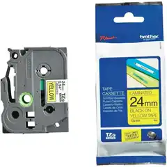 BROTHER CINTA LAMINADA AMARILLO/NEGRO 24MM