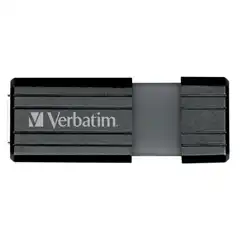 VERBATIM USB DRIVE 2.0, 16GB, HI-SPEED, STORE N GO, PINSTRIPE RETRÁCTIL, COLOR NEGRO