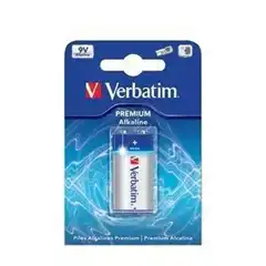 VERBATIM PILAS ALCALINAS DE 9V - 6LR61- PACK 1 UD