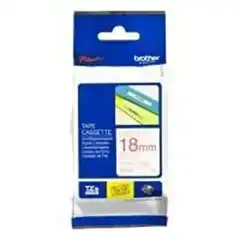  BROTHER CINTA LAMINADA BLANCO/ROJO 18MM, 8M