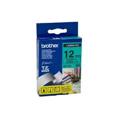 BROTHER CINTA LAMINADA VERDE/ NEGRO 12MM LONGITUD 8M