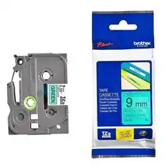 BROTHER CINTA LAMINADA VERDE/ NEGRO 9MM LONGITUD 8M