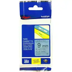BROTHER CINTA LAMINADA AZUL/NEGRO 9MM, LONGITUD 8M