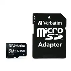 VERBATIM MICRO SDHC 128 GB - CLASE 10 CON ADAPTADOR