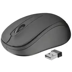 Material TRUST ZIVA, RATÓN INALÁMBRICO AMBIDIESTRO ALCANCE 8M USB COLOR NEGRO 21509 28041