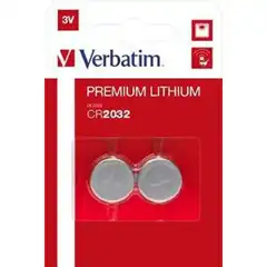 VERBATIM PILAS PLANAS LITIO CR2032 (PACK 2 UDS)