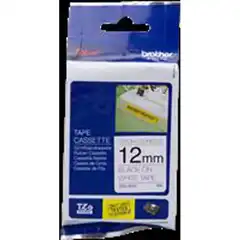 BROTHER CINTA LAMINADA BLANCO / NEGRO (SUPERADHESIVA) 12MM