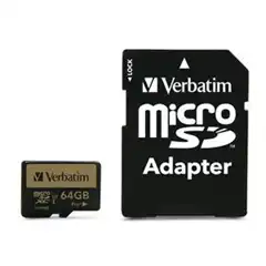 VERBATIM PRO+ U3 64GB MICRO SDXC CARD CON ADAPTADOR