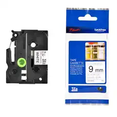 BROTHER CINTA ROTULADORA NO LAMINADA BLANCO SOBRE NEGRO DE 9MMX8M TZeN221 BROTHER COD. EXA_29904 EAN 4977766693264