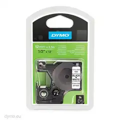 DYMO CINTA DE TRANSFERENCIA TERMICA D1 16957. NEGRO SOBRE BLANCO DE 12MMX3,5M. ETIQUETAS NYLON FLEXIBLE. S0718040 DYMO COD. EXA_31092 EAN 5411313169578