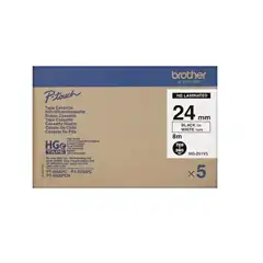 BROTHER CINTA ALTA CALIDAD BLANCO / NEGRO 24MMX8M (PACK 5UD.) HGE251V5 BROTHER COD. EXA_31243