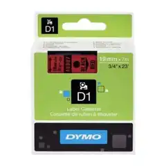 Material DYMO CINTA DE TRANSFERENCIA TÉRMICA D1 45807. ETIQUETAS ESTÁNDAR NEGRO SOBRE ROJO DE 19MMX7M. POLIESTER AUTOADHESIVA. ROTULADORA LABELMANAGER S0720870 DYMO COD. EXA_31412