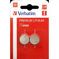 VERBATIM PILAS PLANAS DE LITIO 3V - CR2025 (2 PACK) 49935 VERBATIM COD. EXA_31415 EAN 023942499350