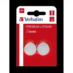 VERBATIM PILAS PLANAS DE LITIO 3V - CR2450 (2 PACK) 49938 VERBATIM COD. EXA_31417 EAN 0023942499381