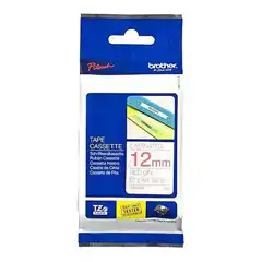BROTHER CINTA ROTULADORA LAMINADA TRANSPARENTE SOBRE ROJO DE 12MM TZE132 BROTHER COD. EXA_32406 EAN 4977766684842