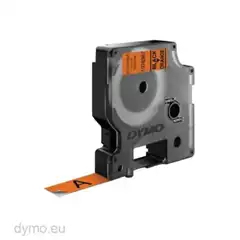 DYMO CINTA DE TRANSFERENCIA TERMICA D1 DURABLE. ETIQUETA PERMANTE NEGRO SOBRE NARANJA DE 12MMX3M. ROTULADORA LABELMANAGER 1978367 DYMO COD. EXA_32547 EAN 3501179783673