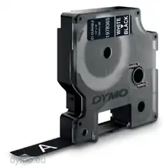 Material DYMO CINTA DE TRANSFERENCIA TERMICA D1 DURABLE ETIQUETA PERMANTE BLANCO SOBRE NEGRO DE 12MMX3M. ROTULADORA LABELMANAGER 1978365 DYMO 32804