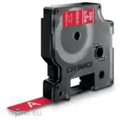 Material DYMO CINTA DE TRANSFERENCIA TERMICA D1 DURABLE ETIQUETA PERMANTE BLANCO SOBRE ROJO DE 12MMX3M. ROTULADORA LABELMANAGER 1978366 DYMO 32805