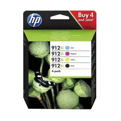 HP TINTA BK/ C / M / Y OFFICEJET PRO (PACK 4) 912XL 3YP34AE HP COD. EXA_33183