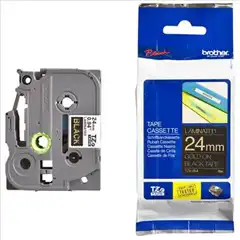 BROTHER CINTA ROTULADORA LAMINADA DORADO/NEGRO DE 24MMX8M TZe-354 BROTHER COD. EXA_34143