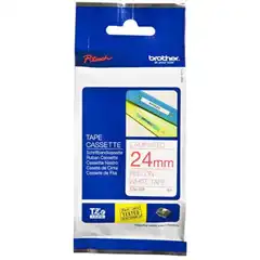BROTHER CINTA LAMINADA BLANCO/ROJO 24MM TZE-252 BROTHER COD. EXA_34402
