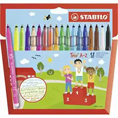 STABILO ROTULADOR TRIO AZ 18 COLORES SURTIDOS 378-1-18-01 34883