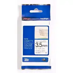 BROTHER CINTA NO LAMINADA BLANCO SOBRE NEGRO DE 3,5MMX8M TZe-N201 BROTHER COD. EXA_35339 EAN 4977766692762