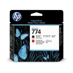 HP CABEZAL DE IMPRESIÓN NEGRO MATE Y ROJO DESIGNJET T920, T1500, T1600, T2600, T3500 - Nº 774 P2V97A HP COD. EXA_35589 EAN 192018596917