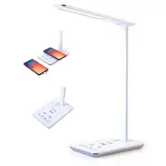 FLUX´S LAMPARA LED FLEXO INDUS CON CARGA INALAMBRICA PUERTO USB 4 MODOS CON 10 NIVELES DE BRILLO TEMPORIZADOR BLANCO 41176 112